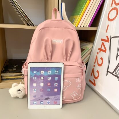 Cute Rabbit Book Bag Waterproof Light Weight Schoolbag Student Harajuku College Fashion School Backpack for Teenage Girls 2