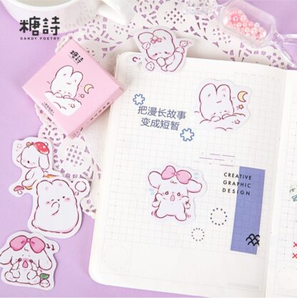 45 Pcs/pack Cute Rabbit Daily Kawaii Decoration Stickers Planner Scrapbooking Stationery Japanese Diary Stickers 5