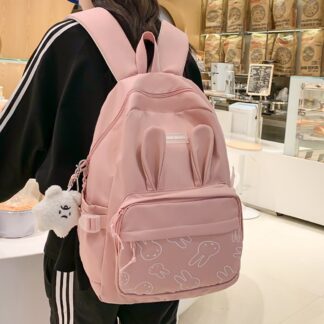 Cute Rabbit Book Bag Waterproof Light Weight Schoolbag Student Harajuku College Fashion School Backpack for Teenage Girls 1