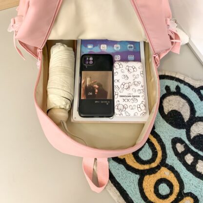 Cute Rabbit Book Bag Waterproof Light Weight Schoolbag Student Harajuku College Fashion School Backpack for Teenage Girls 5