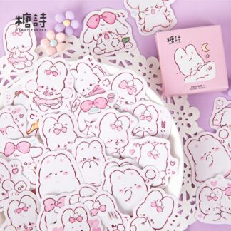 45 Pcs/pack Cute Rabbit Daily Kawaii Decoration Stickers Planner Scrapbooking Stationery Japanese Diary Stickers 1