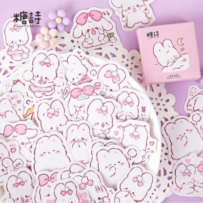 45 Pcs/pack Cute Rabbit Daily Kawaii Decoration Stickers Planner Scrapbooking Stationery Japanese Diary Stickers 1