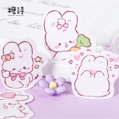45 Pcs/pack Cute Rabbit Daily Kawaii Decoration Stickers Planner Scrapbooking Stationery Japanese Diary Stickers 3