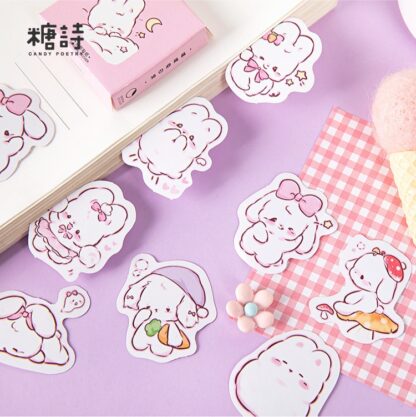 45 Pcs/pack Cute Rabbit Daily Kawaii Decoration Stickers Planner Scrapbooking Stationery Japanese Diary Stickers 2