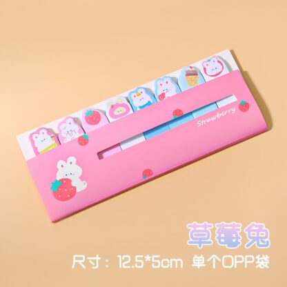 pink bunny sticky tab set 1