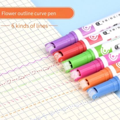 6pcs decorative line pens 1