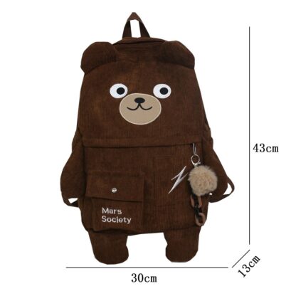 corduroy bear - multi-pocket backpacks 6