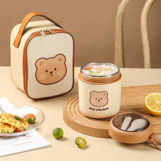 bear lunch box and soup cup 1