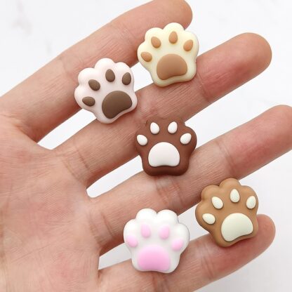 Dropshipping 1Pcs Colorful Cat Claw PVC Shoe Charm Accessories Diy Shoe Buckle Decor Fit Pins Croc Charms JIBZ Kid Party Gift 1