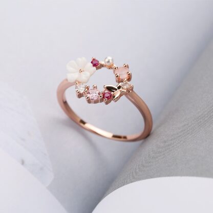 rose gold flower ring 2