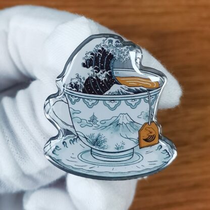 storm wave in a cup of tea - katsushika hokusai 1