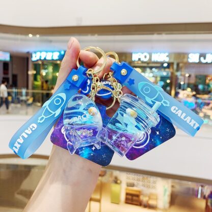 liquid filled space key chains 1