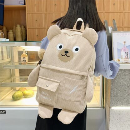 corduroy bear - multi-pocket backpacks 2