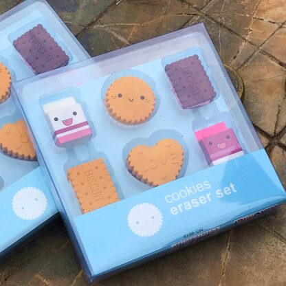 kawaii cookies & milk - 6pcs eraser pack 5
