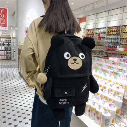 corduroy bear - multi-pocket backpacks 3