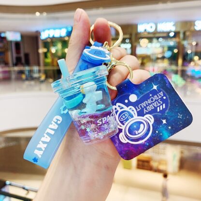 liquid filled space key chains 6
