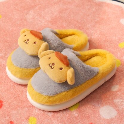 pompom purins plush slippers 1