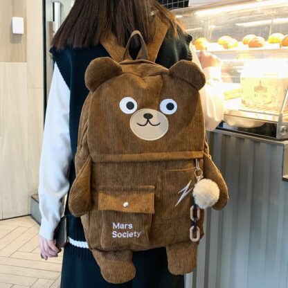 corduroy bear - multi-pocket backpacks 1